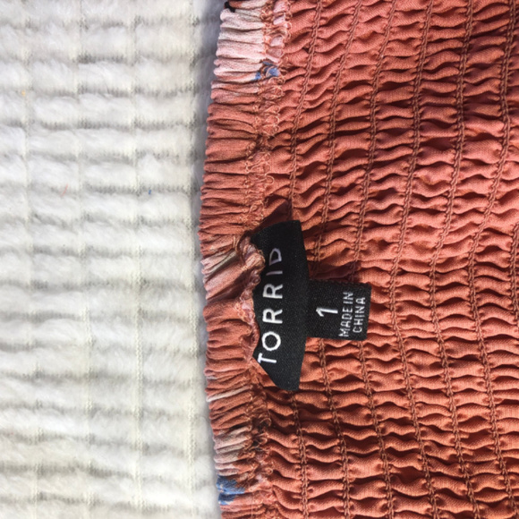 Torrid Babydoll Peach Floral Cami Tank Size 2 - Picture 7 of 7